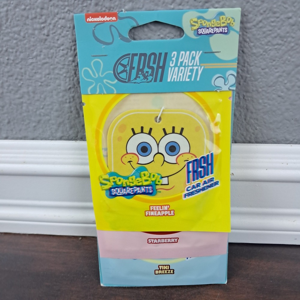 FRSH Spongebob Car Air Freshener 3‎ Pack Variety Feelin Fineapple Starberry